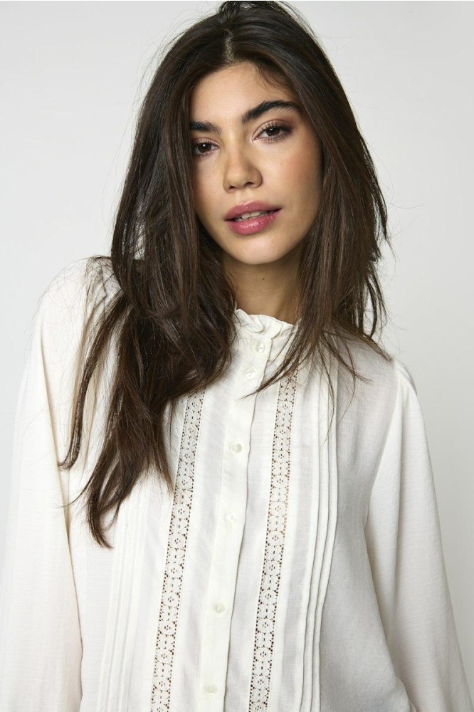 JDYELLIS L/S LACE SHIRT WVN 15251994 CLOUD DANCER